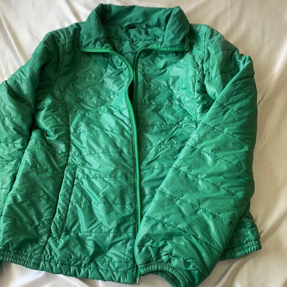 Puff green jacket, S